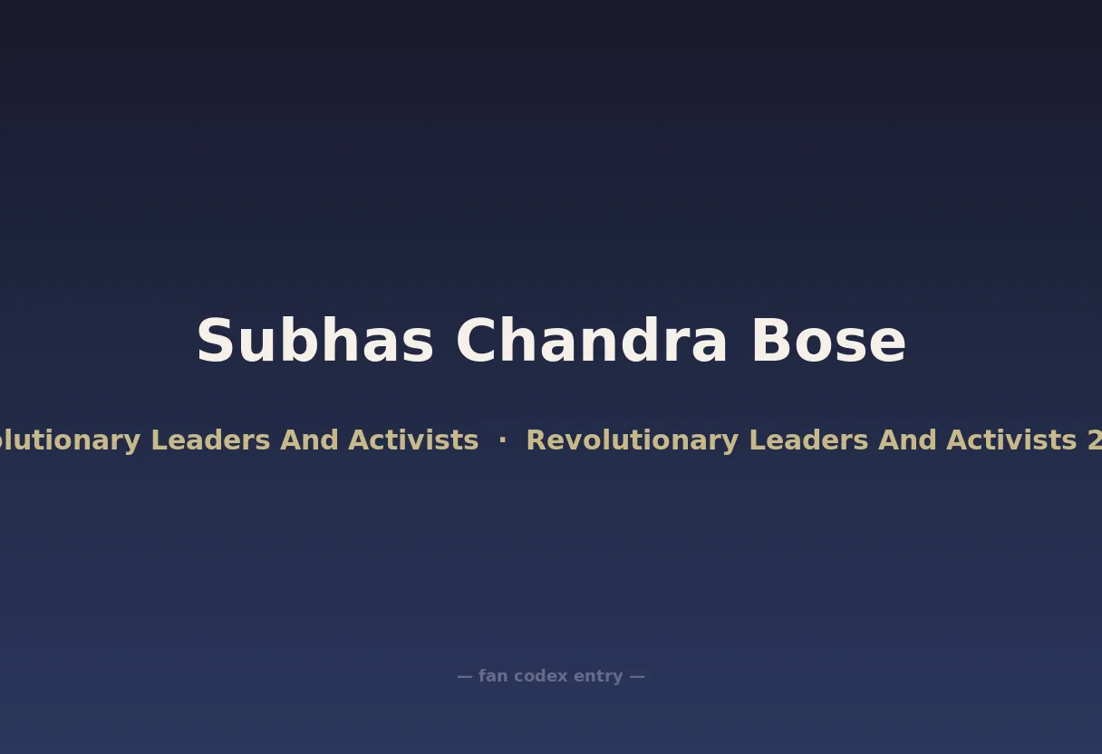 Subhas Chandra Bose