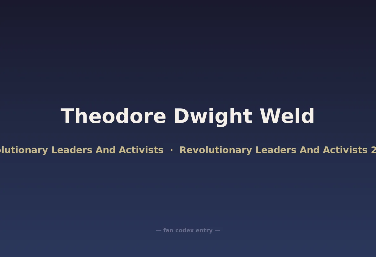 Theodore Dwight Weld